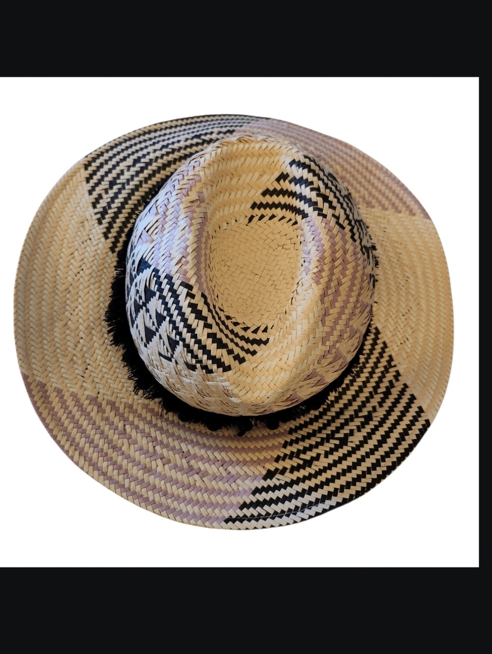 NWOT Shiraheah Chicago Multi Color Tassel Band Summer Woven Hat OS